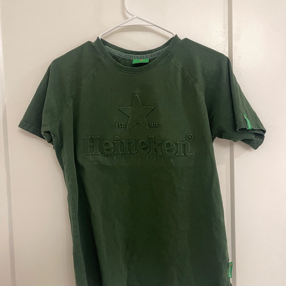 Heineken Classic Retro College‎ Green Short Sleeve Tee Shirt